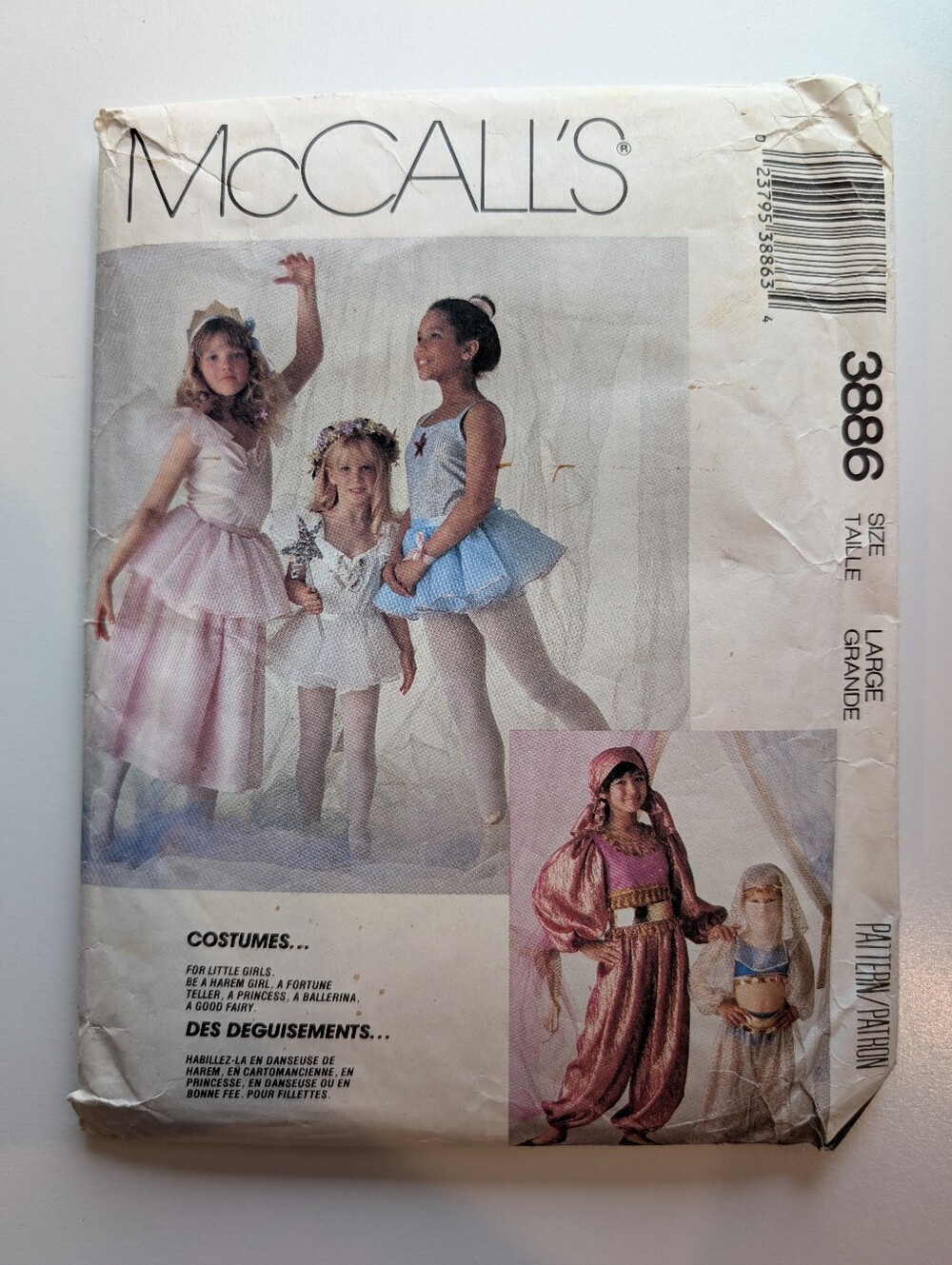 Vintage McCall’s 3886 Girls’ Costume Sewing Pattern - Uncut / Factory Folded